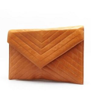 Yves Saint Laurent leather clutch